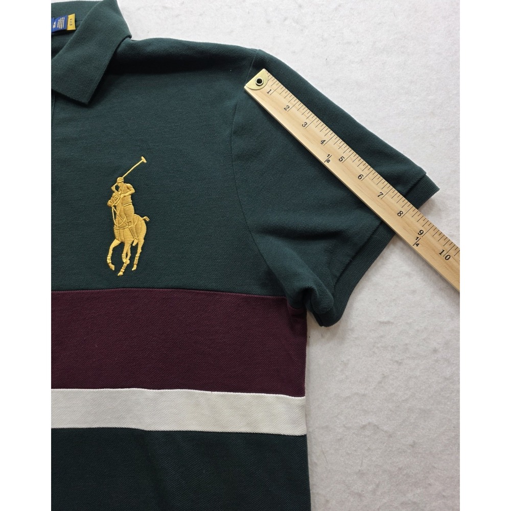 Polo Ralph Lauren Men's Green w Big Yellow Pony Short Sleeve Polo Shirt. Size XL - Picture 5 of 8